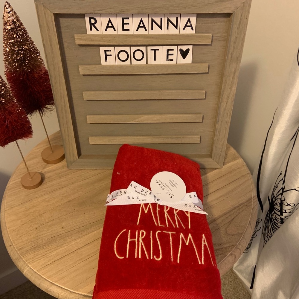 Rae Dunn hand towel